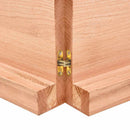 væghylde 120x50x(2-6) cm behandlet massivt egetræ lysebrun