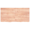 væghylde 120x60x(2-4) cm behandlet massivt egetræ lysebrun