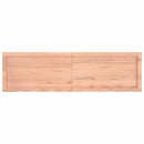 væghylde 140x50x(2-4) cm behandlet massivt egetræ lysebrun