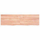 væghylde 140x50x(2-4) cm behandlet massivt egetræ lysebrun