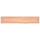 væghylde 160x30x(2-4) cm behandlet massivt egetræ lysebrun