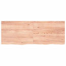 væghylde 160x60x(2-4) cm behandlet massivt egetræ lysebrun