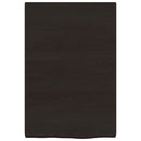 væghylde 40x60x(2-4) cm behandlet massivt egetræ mørkebrun