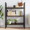 væghylde 100x50x(2-4) cm behandlet massivt egetræ mørkebrun