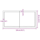 væghylde 120x60x(2-4) cm behandlet massivt egetræ mørkebrun