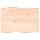 bordplade 60x40x(2-4)cm naturlig kant ubehandlet massivt træ