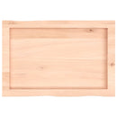 bordplade 60x40x(2-4)cm naturlig kant ubehandlet massivt træ