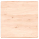 bordplade 60x60x(2-6)cm naturlig kant ubehandlet massivt træ