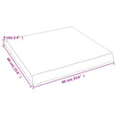 bordplade 60x60x(2-6)cm naturlig kant ubehandlet massivt træ
