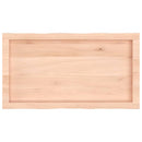 bordplade 80x40x(2-4)cm naturlig kant ubehandlet massivt træ