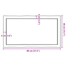 bordplade 80x40x(2-4)cm naturlig kant ubehandlet massivt træ