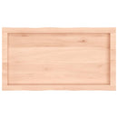 bordplade 80x40x(2-6)cm naturlig kant ubehandlet massivt træ