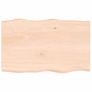 bordplade 80x50x(2-6)cm naturlig kant ubehandlet massivt træ