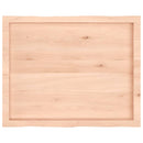 bordplade 80x60x(2-4)cm naturlig kant ubehandlet massivt træ