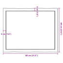 bordplade 80x60x(2-4)cm naturlig kant ubehandlet massivt træ