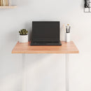 bordplade 60x50x2 cm naturlig kant behandlet egetræ lysebrun