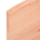bordplade 60x50x2 cm naturlig kant behandlet egetræ lysebrun