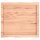 bordplade 60x50x(2-4) cm naturlig kant behandlet træ lysebrun