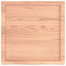 bordplade 60x60x(2-4) cm naturlig kant behandlet træ lysebrun