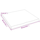 bordplade 60x60x(2-4) cm naturlig kant behandlet træ lysebrun