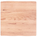bordplade 60x60x(2-6) cm naturlig kant behandlet træ lysebrun