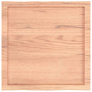 bordplade 60x60x(2-6) cm naturlig kant behandlet træ lysebrun