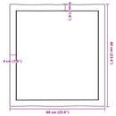 bordplade 60x60x(2-6) cm naturlig kant behandlet træ lysebrun
