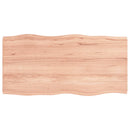 bordplade 80x40x(2-4) cm naturlig kant behandlet træ lysebrun