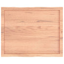 bordplade 80x60x(2-4) cm naturlig kant behandlet træ lysebrun