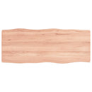bordplade 100x40x(2-6) cm naturlig kant behandlet træ lysebrun