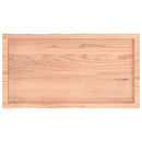 bordplade 100x50x(2-6) cm naturlig kant behandlet træ lysebrun
