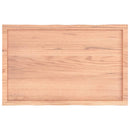 bordplade 100x60x(2-4) cm naturlig kant behandlet træ lysebrun