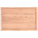 bordplade 100x60x(2-6) cm naturlig kant behandlet træ lysebrun