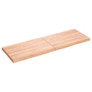 bordplade 120x40x(2-4) cm naturlig kant behandlet træ lysebrun