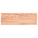 bordplade 120x40x(2-4) cm naturlig kant behandlet træ lysebrun