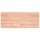 bordplade 120x50x(2-6) cm naturlig kant behandlet træ lysebrun