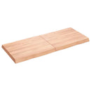 bordplade 120x50x(2-6) cm naturlig kant behandlet træ lysebrun