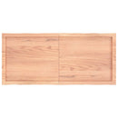 bordplade 120x50x(2-6) cm naturlig kant behandlet træ lysebrun