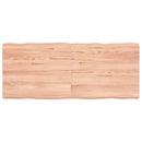 bordplade 120x50x(2-6) cm naturlig kant behandlet træ lysebrun