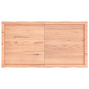 bordplade 120x60x(2-4) cm naturlig kant behandlet træ lysebrun