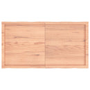 bordplade 120x60x(2-6) cm naturlig kant behandlet træ lysebrun