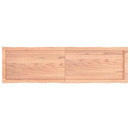 bordplade 140x40x(2-4) cm naturlig kant behandlet træ lysebrun