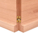 bordplade 140x50x(2-4) cm naturlig kant behandlet træ lysebrun