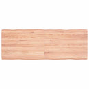bordplade 140x50x(2-6) cm naturlig kant behandlet træ lysebrun