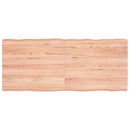 bordplade 140x60x(2-6) cm naturlig kant behandlet træ lysebrun