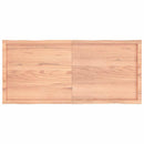 bordplade 140x60x(2-6) cm naturlig kant behandlet træ lysebrun