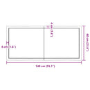 bordplade 140x60x(2-6) cm naturlig kant behandlet træ lysebrun
