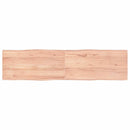 bordplade 160x40x(2-4) cm naturlig kant behandlet træ lysebrun