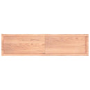 bordplade 160x40x(2-4) cm naturlig kant behandlet træ lysebrun