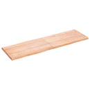bordplade 160x50x(2-4) cm naturlig kant behandlet træ lysebrun